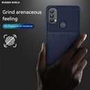 For Motorola Moto E20 / E30 / E40 Thunderbolt Shockproof TPU Soft Phone Case(Blue)