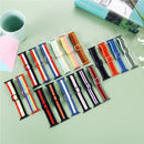 Adjustable Striped Woven Nylon Strap Watch Band For Apple Watch Series 7 41mm / 6&SE&5&4 40mm / 3&2&1 38mm(Black Yellow White Red)