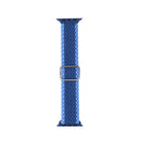 Adjustable Striped Woven Nylon Strap Watch Band For Apple Watch Series 7 45mm / 6&SE&5&4 44mm / 3&2&1 42mm(Blue)
