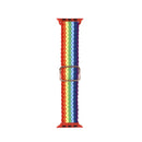 Adjustable Striped Woven Nylon Strap Watch Band For Apple Watch Series 7 45mm / 6&SE&5&4 44mm / 3&2&1 42mm(Colorful)