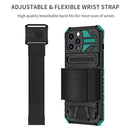 Kickstand Detachable Armband Phone Case For iPhone 13 Pro Max(Deep Green)