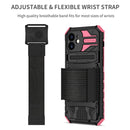 Kickstand Detachable Armband Phone Case For iPhone 12(Pink)
