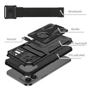 Kickstand Detachable Armband Phone Case For iPhone 12(Black)