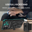 Kickstand Detachable Armband Phone Case For iPhone 12(Deep Green)