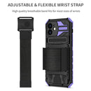Kickstand Detachable Armband Phone Case For iPhone 12(Purple)