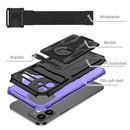 Kickstand Detachable Armband Phone Case For iPhone 12(Purple)