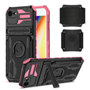 Kickstand Detachable Armband Phone Case For iPhone SE 2022 / SE 2020 / 7 / 8(Pink)