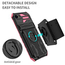 Kickstand Detachable Armband Phone Case For iPhone SE 2022 / SE 2020 / 7 / 8(Pink)