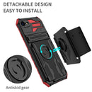 Kickstand Detachable Armband Phone Case For iPhone SE 2022 / SE 2020 / 7 / 8(Red)