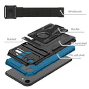 Kickstand Detachable Armband Phone Case For iPhone SE 2022 / SE 2020 / 7 / 8(Blue)