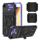Kickstand Detachable Armband Phone Case For iPhone SE 2022 / SE 2020 / 7 / 8(Purple)