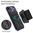 Kickstand Detachable Armband Phone Case For iPhone SE 2022 / SE 2020 / 7 / 8(Purple)