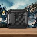 Bumblebee Carbon Fiber Earphone Protective Case with Switch For AirPods 3(Black)