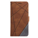 For Samsung Galaxy S22 Ultra 5G Skin Feel Splicing Horizontal Flip Leather Phone Case(Brown)