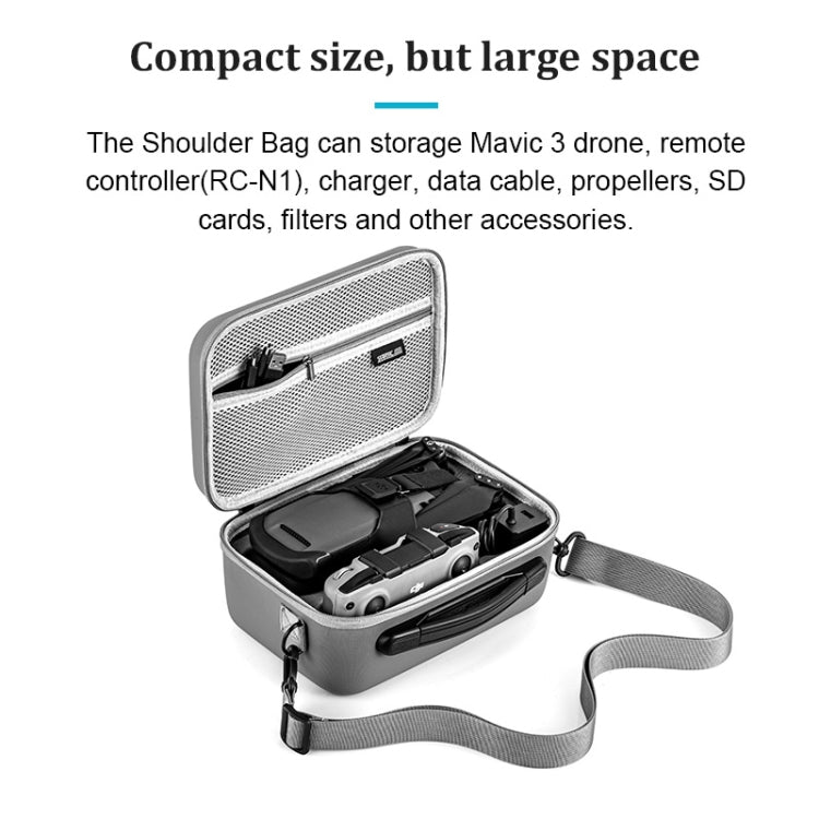STARTRC 1110303 Outdoor Waterproof One-shoulder Storage Bag Handbag for DJI Mavic 3(Grey)