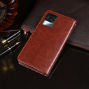 For Cubot X50 idewei Crazy Horse Texture Leather Case with Holder & Card Slots & Wallet(White)