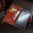 For Cubot X50 idewei Crazy Horse Texture Leather Case with Holder & Card Slots & Wallet(Brown)
