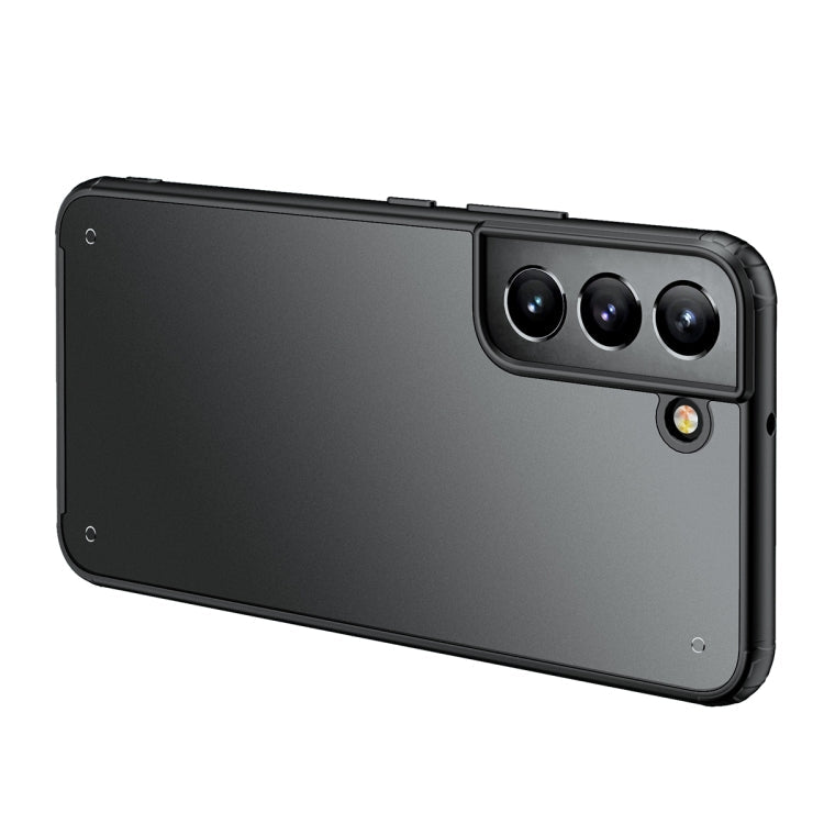 For Samsung Galaxy S22 5G Four-corner Shockproof TPU + PC Protective Phone Case(Black)