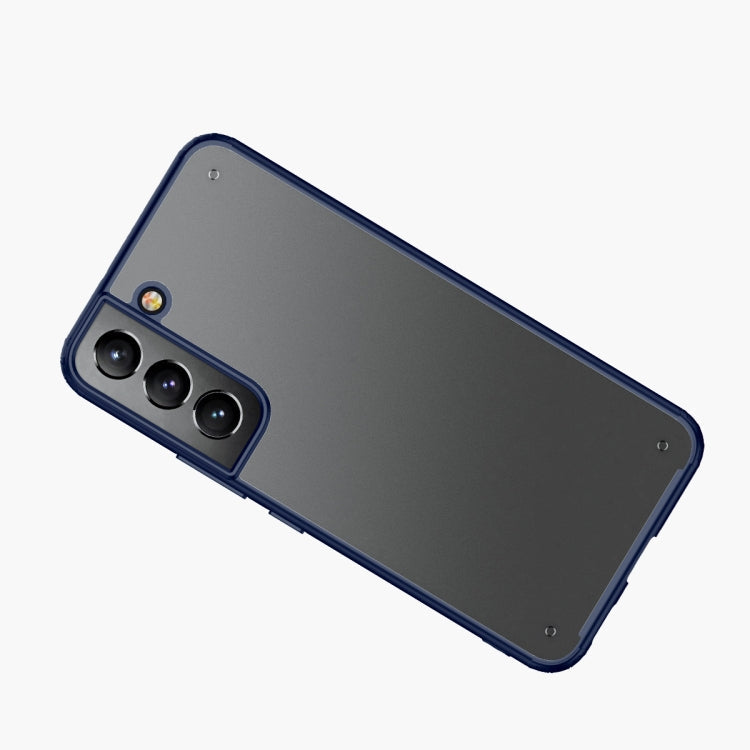 For Samsung Galaxy S22 5G Four-corner Shockproof TPU + PC Protective Phone Case(Blue)