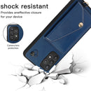 For Samsung Galaxy A32 4G Crossbody Wallet Card Bag Phone Case(Blue)
