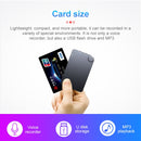 K2 Portable Ultra-thin Card Voice Recorder, Capacity:8GB(Black)