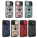 Sliding Camera Cover Design TPU+PC Phone Protective Case For iPhone SE 2022 / SE 2020 / 8 / 7(Red)