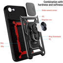Sliding Camera Cover Design TPU+PC Phone Protective Case For iPhone SE 2022 / SE 2020 / 8 / 7(Red)