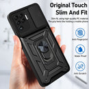 For OPPO A94/Reno5/F19 Pro/Reno5 Lite Sliding Camera Cover Design TPU+PC Phone Protective Case(Blue)