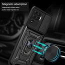 For OPPO A94/Reno5/F19 Pro/Reno5 Lite Sliding Camera Cover Design TPU+PC Phone Protective Case(Dark Green)