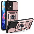 For Xiaomi Redmi Note 11 6.5 inch Sliding Camera Cover Design TPU+PC Phone Protective Case(Rose Gold)