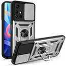 For Xiaomi Redmi Note 11 6.5 inch Sliding Camera Cover Design TPU+PC Phone Protective Case(Silver)