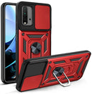 For Xiaomi Redmi Note 9 4G/9T/M3 Sliding Camera Cover Design TPU+PC Phone Protective Case(Red)