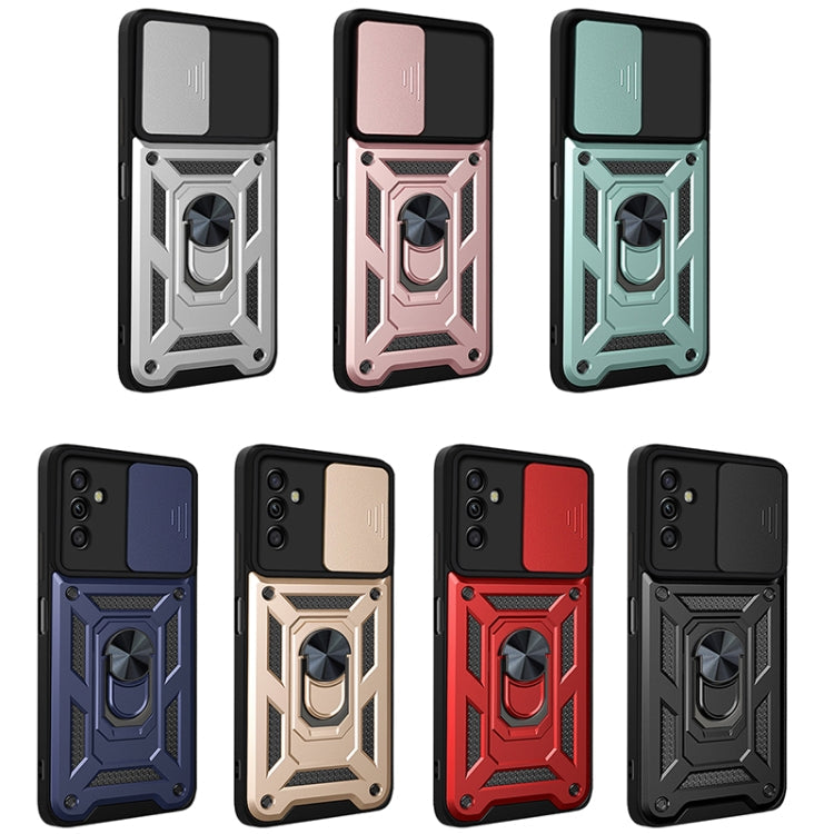 For Samsung Galaxy M52 5G Sliding Camera Cover Design TPU+PC Phone Protective Case(Black)