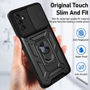 For Samsung Galaxy M52 5G Sliding Camera Cover Design TPU+PC Phone Protective Case(Black)