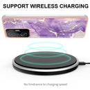For Xiaomi Mi 11T / Mi 11T Pro Electroplating Marble IMD TPU Phone Case(Purple 002)