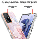 For Xiaomi Mi 11T / Mi 11T Pro Electroplating Marble IMD TPU Phone Case(Rose Gold 005)