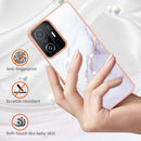 For Xiaomi Mi 11T / Mi 11T Pro Electroplating Marble IMD TPU Phone Case(White 006)