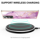 For Samsung Galaxy Note20 Ultra Electroplating Marble IMD TPU Phone Case(Purple 001)