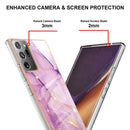 For Samsung Galaxy Note20 Ultra Electroplating Marble IMD TPU Phone Case(Purple 001)