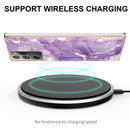For Samsung Galaxy Note20 Ultra Electroplating Marble IMD TPU Phone Case(Purple 002)