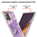 For Samsung Galaxy Note20 Ultra Electroplating Marble IMD TPU Phone Case(Purple 002)