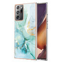 For Samsung Galaxy Note20 Ultra Electroplating Marble IMD TPU Phone Case(Green 003)