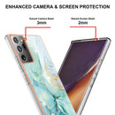 For Samsung Galaxy Note20 Ultra Electroplating Marble IMD TPU Phone Case(Green 003)