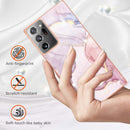 For Samsung Galaxy Note20 Ultra Electroplating Marble IMD TPU Phone Case(Rose Gold 005)