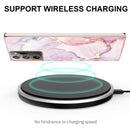 For Samsung Galaxy Note20 Ultra Electroplating Marble IMD TPU Phone Case(Rose Gold 005)