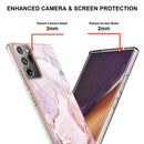 For Samsung Galaxy Note20 Ultra Electroplating Marble IMD TPU Phone Case(Rose Gold 005)