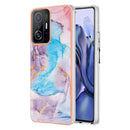 For Xiaomi Mi 11T / Mi 11T Pro Electroplating IMD TPU Phone Case(Blue Marble)
