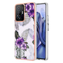 For Xiaomi Mi 11T / Mi 11T Pro Electroplating IMD TPU Phone Case(Purple Flower)