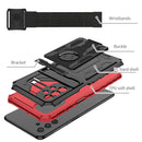 For Samsung Galaxy A32 5G Kickstand Detachable Armband Phone Case(Red)