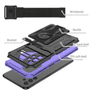 For Samsung Galaxy A32 5G Kickstand Detachable Armband Phone Case(Purple)